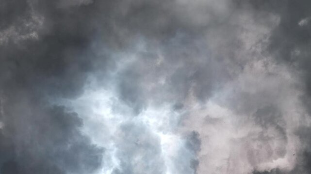 Gloomy sky preceding storm with dark clouds