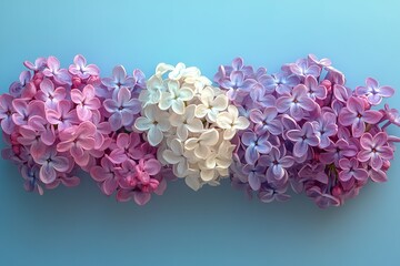 Obraz premium A bouquet of flowers with purple, white and pink flowers