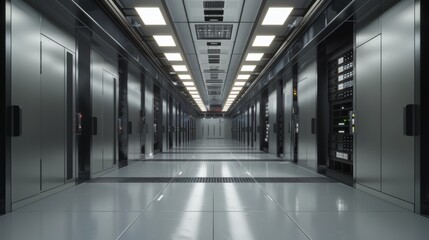 Fototapeta premium Digital Ecosystem CuttingEdge Data Center Technology for Modern Industry
