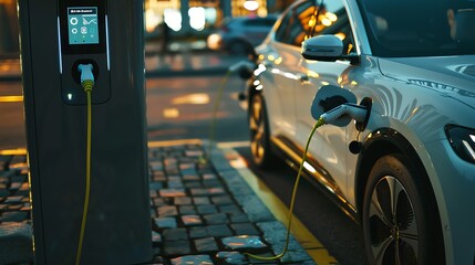 Fototapeta premium electrical cars charging 