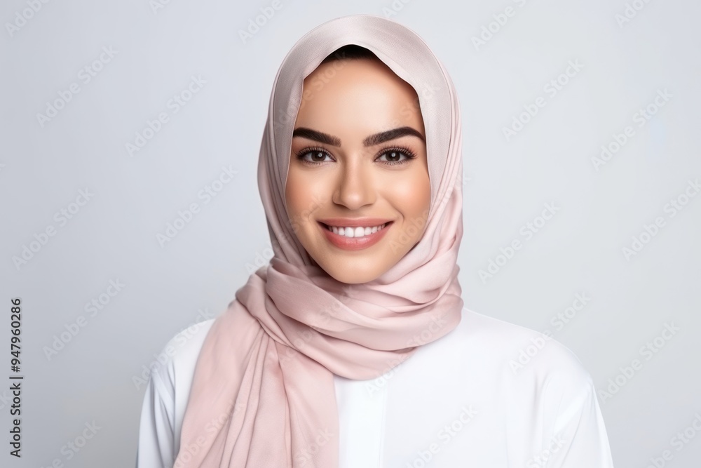 Wall mural portrait scarf adult women.