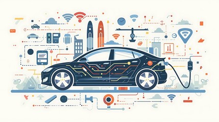 Naklejka premium Electromobility