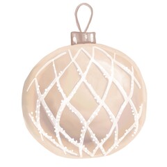 Bubbles. Christmas tree decoration. Watercolor