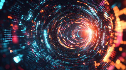 Obraz premium Virtual Reality Sci-Fi Tunnel