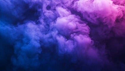 Mysterious Halloween Night with Dense Purple Mist and Ghostly Figures