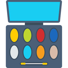 Eyeshadows vector icon in flat style 