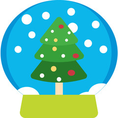 Snow Globe vector icon in flat style 