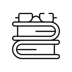 Book and Glasses vector icon