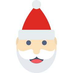 Santa Claus vector icon in flat style 