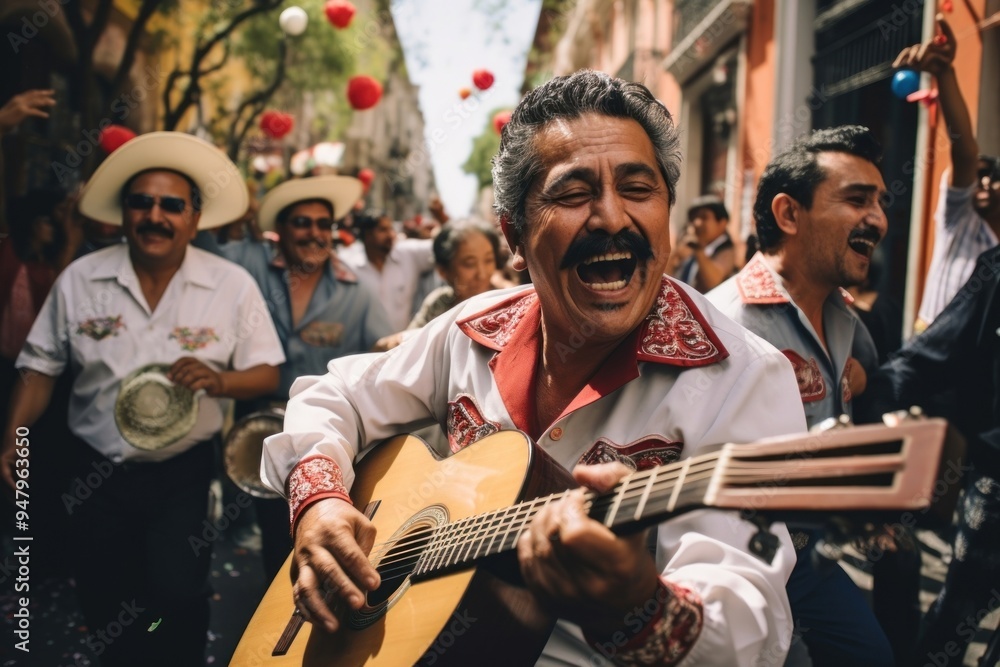 Canvas Prints Music musician guitar street.