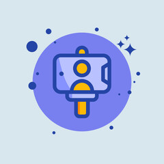 Selfie flat illustration. Photo signs vector illustration.