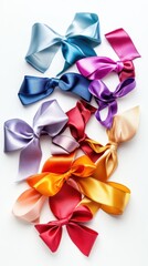 This collection displays colorful ribbons ideal for enhancing gifts, decorating spaces, or crafting unique projects during celebrations