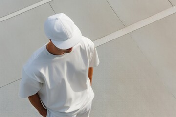 Adult white male cap.