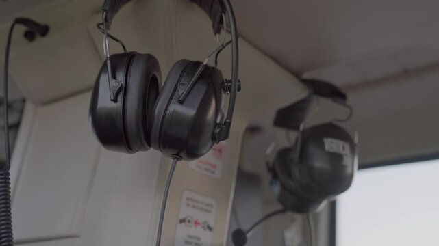 Noise canceling headphones used in airplanes