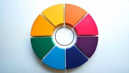 Obraz premium Five-Step Circular Diagram: Colorful Infographic for Business Data Visualization