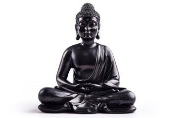 Black Buddha statue meditation