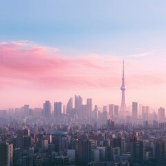 Fototapeta premium Nature architecture metropolis cityscape.