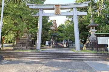 A Japanese shrine : the scene of an entrance to the precincts of Haritsuna-jinjya Shrine in Inuyama City in Aichi Prefecture