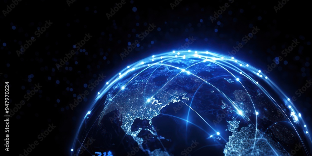 Poster global connectivity network visualization
