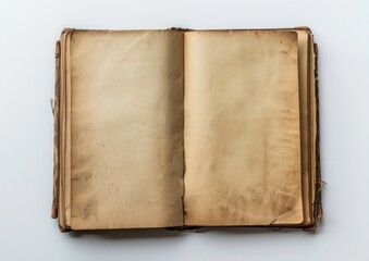 Vintage open book with blank pages