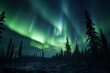 Outdoors nature aurora night.