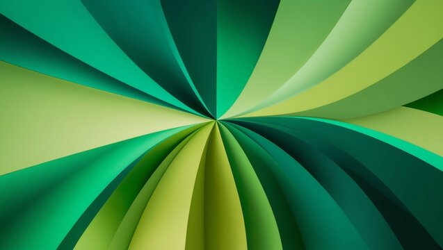 The image depicts a radial pattern in shades of green, converging towards the center, creating a focused visual effect.