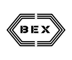 BEX letter logo Design. BEX Simple and modern creative monogram initial letter logo Illustration.