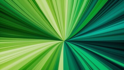 Obraz premium The image shows a burst of green lines radiating outward, symbolizing energy and dynamic movement in an abstract style.