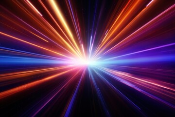 Vibrant light speed burst illustration