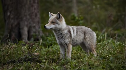 Obraz premium wolf in the grass