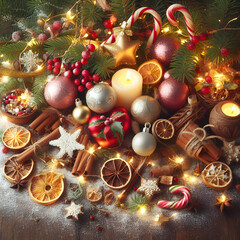 Original Christmas Background for a Greeting Card
