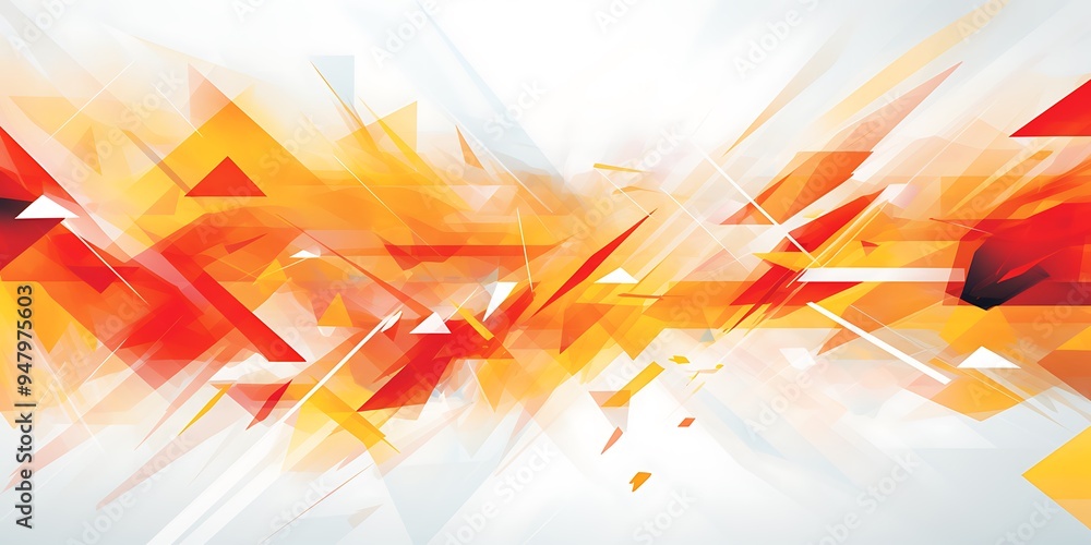 Aufkleber a minimalist vector abstract design with bold, angular lines representing speed or movement.