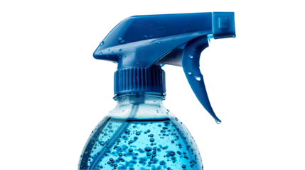 Empty Cleaning Solution Bottle isolated on transparent background, PNG
