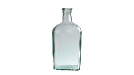 Empty Glass Bottle isolated on transparent background, PNG