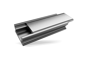 Sleek Grey Extruded Aluminum Profile Perfect For Doors And Windows Making Concept 3d Illustration