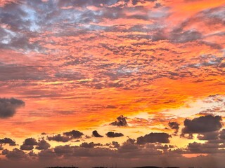 sunset in the desert