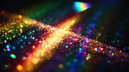 Obraz premium Abstract Background of Colorful Glitter and Light Bokeh