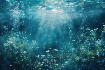 Obraz premium Underwater Garden: A Mystical Realm