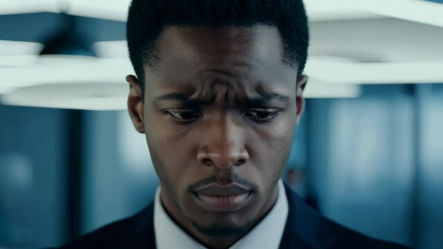 Businessman experiencing sadness and disappointment
