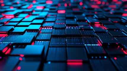 Data mining analysis, abstract visual of data extraction, 3D illustration