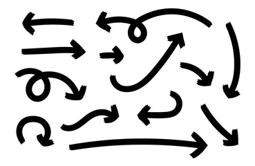 Vector marker arrow set.