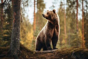 Obraz premium Animal bear wildlife standing.