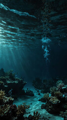 Obraz premium enigmatic underwater landscapes extending endlessly de deep underwater background 