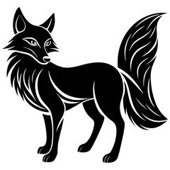 Fox Silhouette Black Vector