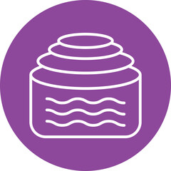 Cinnamon Roll line circle icon