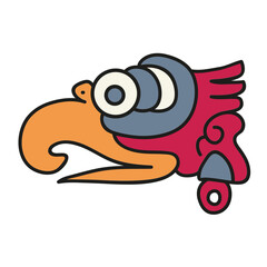 tribal symbol. American style. Aztec animal style Mexican design