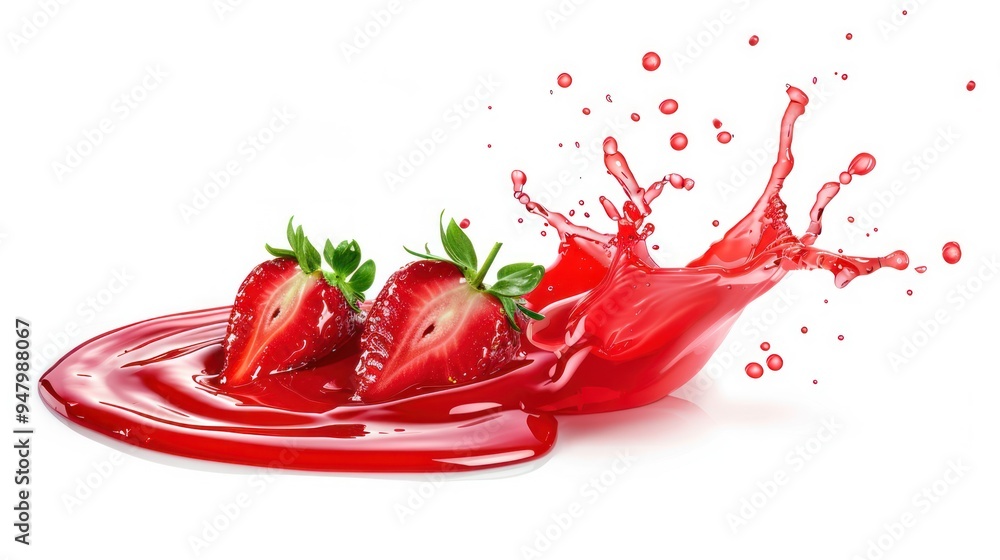 Poster strawberry splash