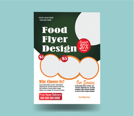 Restaurant flyer food template.