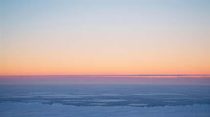 Obraz premium Mesmerizing Antarctic Sunset A Tranquil Scene of Ice Sea and Pastel Skies