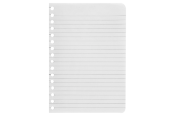 a isolated sheet of paper